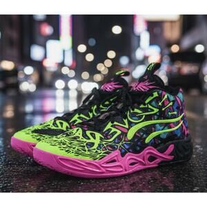 PUMA MB.04 Heem Multicolor Mesh Basketball Sneakers 310837-01 0724 Size 10.5